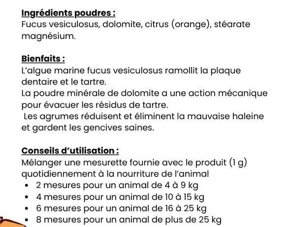 ANIMAÉ Haleine & Dentition - Hygiène Bucco-Dentaire Chien Chat | 100g