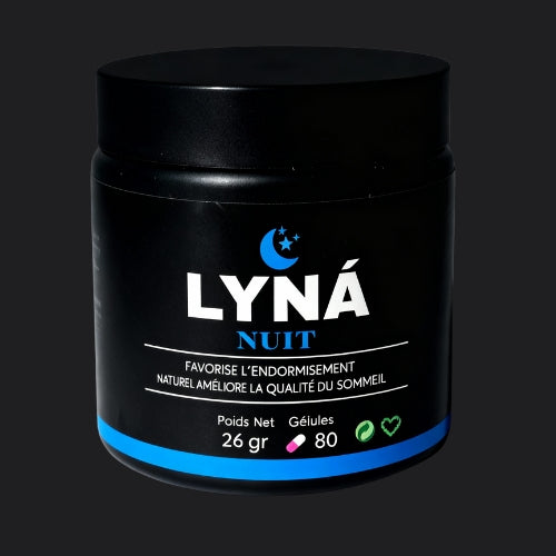 LYNÁ Nuit - Sommeil Naturel Mélatonine & Plantes Bio | 80 gélules