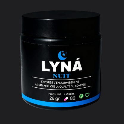 LYNÁ Nuit - Sommeil Naturel Mélatonine & Plantes Bio | 80 gélules