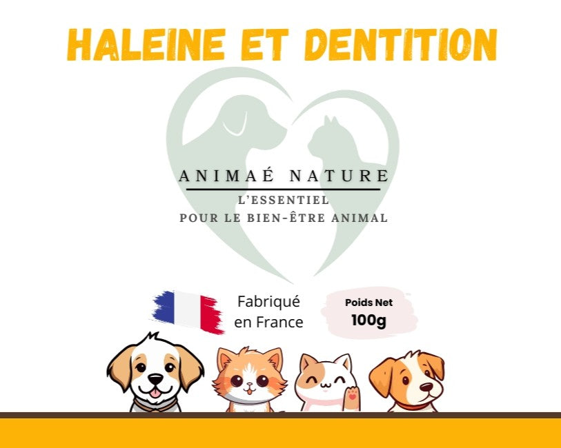 ANIMAÉ Haleine & Dentition - Hygiène Bucco-Dentaire Chien Chat | 100g