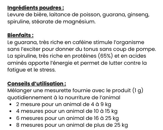 ANIMAÉ Tonus & Vitalité - Énergie Chien Chat | 100g