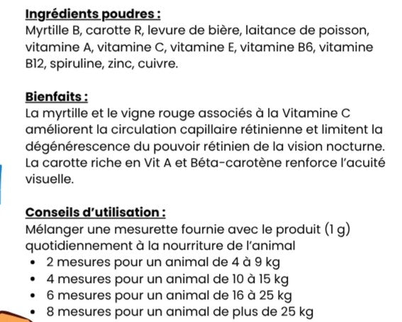 ANIMAÉ Anti-Âge Vision - Santé Oculaire Chien Chat | 100g