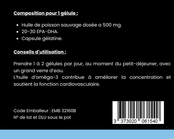 LYNÁ Clarté - Oméga-3 Concentration & Cœur | 80 gélules