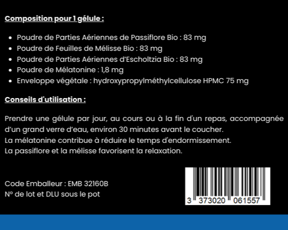 LYNÁ Nuit - Sommeil Naturel Mélatonine & Plantes Bio | 80 gélules