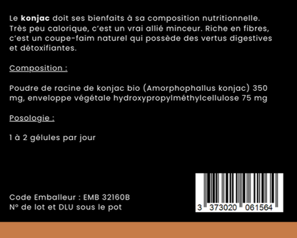 LYNÁ Silhouette - Konjac Bio Coupe-Faim Naturel | 80 gélules