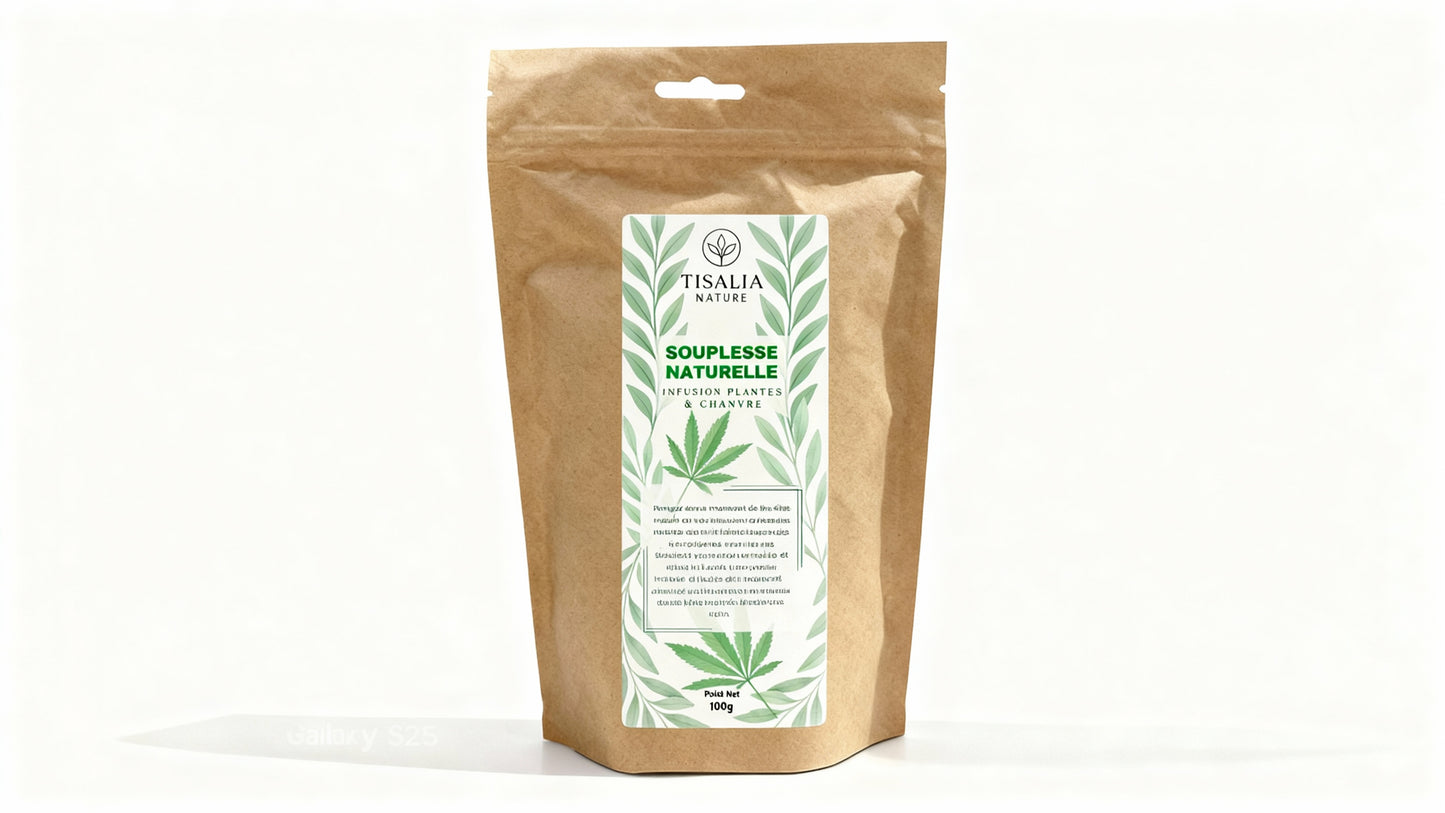 TISALIA Souplesse Naturelle - Infusion Chanvre & Plantes Bio | 100g